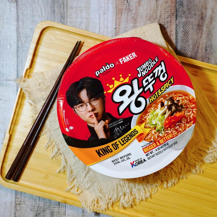 PALDO Faker × Wang Tukong Jumbo Noodle - Korean Instant Ramen With