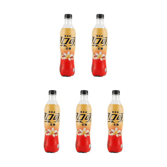 Coca-Cola Sugar Free Vanilla Flavor Bottled ,16.9 fl oz*5【Value Pack】