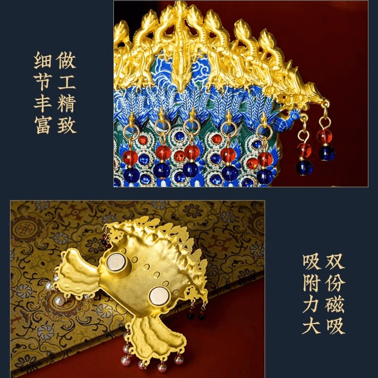 中国から直送] 中国国立博物館 鳳凰冠 メタル AR 冷蔵庫マグネット