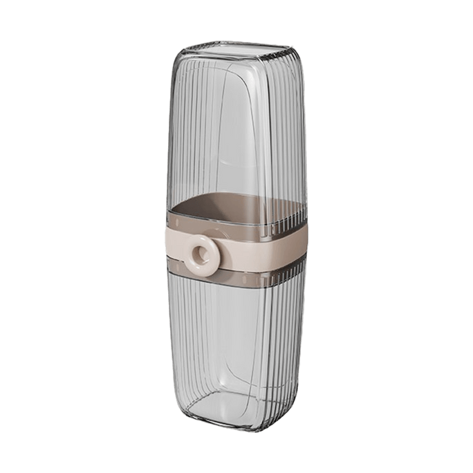 旅行用歯ブラシ収納ボックス 携帯用すすぎカップ付き 20×6.9cm