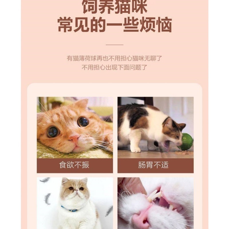 【中國直郵】 寵亮 貓薄荷球自嗨解悶磨牙逗貓棒神器貓咪用品大全耐咬舔舔樂小貓玩具 一個裝(顏色隨機)