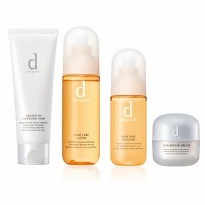 D PROGRAM Acne Care Lotion(125mL)+Emulsion(100mL)+ Moisturizing Cream(45g)+Cleanser (120g)