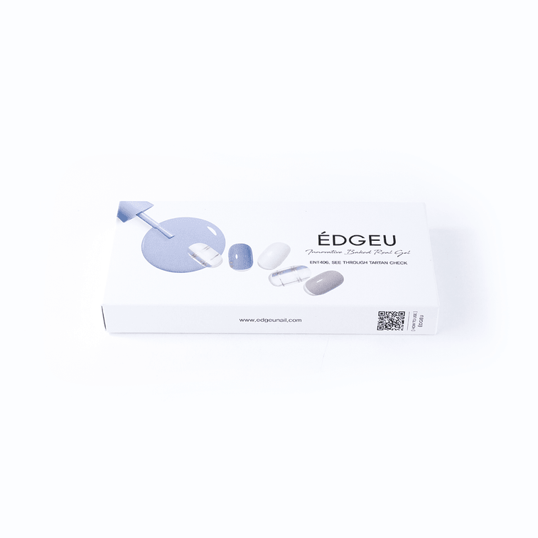 Innovative Baked Real Gel Nail Strips Peel Off Nails #ENT406 See Through Tartan Check 3