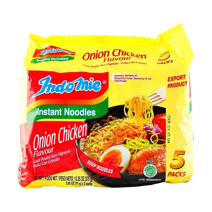 Indomie Chicken Flavor Instant Noodles 2.46oz *5 Packs