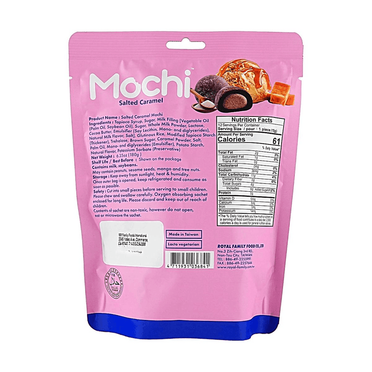 Salty Caramel Mochi 3.5oz【Lacto Vegetarian】【No Artificial Color or Flavor】 4