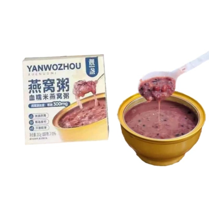 량잔 혈찹쌀 제비집죽 간편하고 바로 먹을 수 있는 신선한 스튜 한 그릇 258g [즉석 먹을 수 있는 무조리 아침 식사 대체 죽 인스턴트 죽]
