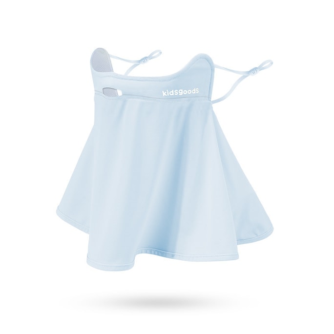 Children's Ice Silk Sunscreen Mask Eye Protection Corner Sun Protection UV Mask Face Mask Crystal Blue