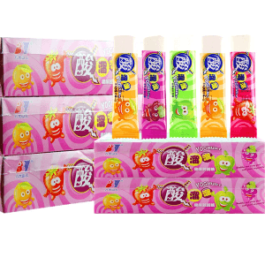 【中国直送】サワーガール 八大山人 酸っぱい飴 マルチフレーバー フルーツ味 ソフトキャンディ ミックスフレーバー 350g*1箱（小袋約75個入り）