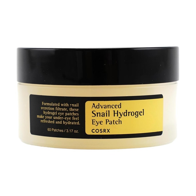 Advanced Snail Hydrogel Eye Patch, 60patches - Damaged/Dehydrated Skin, Blemish Scars, Nourish, Plump &Hydrate