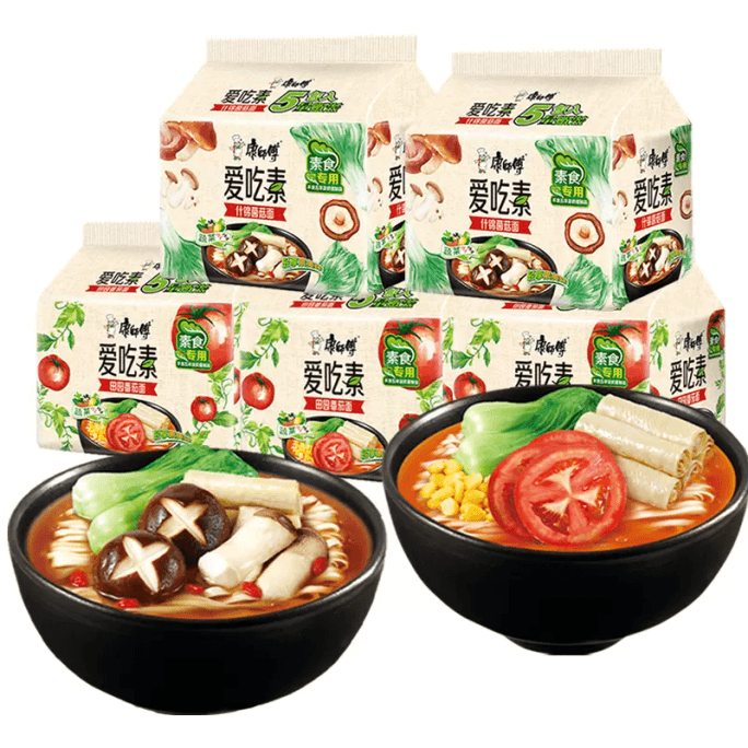 Master Kang Loves To Eat Vegetarian Instant Noodles,  Instant 500g With Tomato Flavor