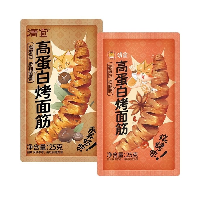 High-Protein Roasted Seitan with 0 Added Sugar [BBQ Flavor, Mushroom Flavor] [4 Packs Inside] approximately 100g*1 Bag