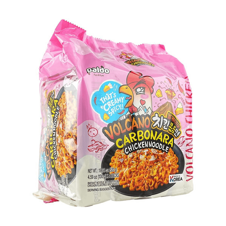 ボルケーノ カルボナーラチキン風味ヌードル 4.59*、4個パック、18.34オンス 3