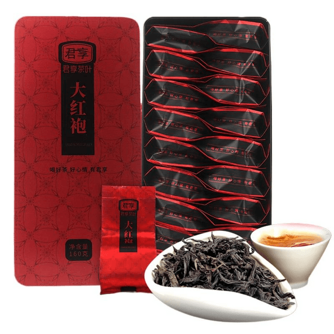 【中国直邮】 大红袍 岩茶叶 160*1盒   铁盒礼盒装送礼新茶武夷肉桂浓香型乌龙茶岩茶