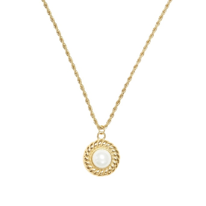 SHAPES STUDIO 트위스트 펄 펜던트 목걸이 원피스