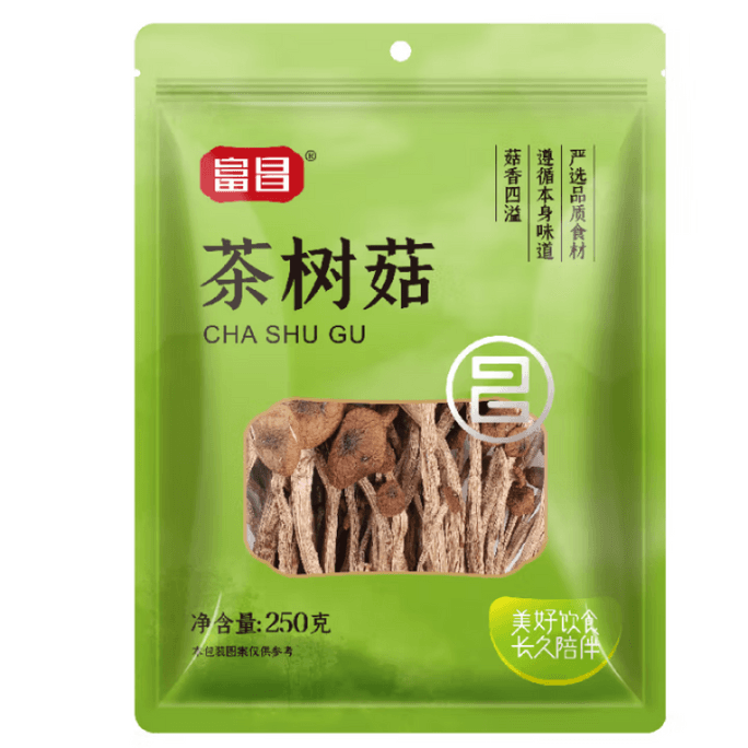 【中国直邮】 富昌 珍品茶树菇 福建特产 茶树蘑菇 煲汤炒菜火锅食材250g