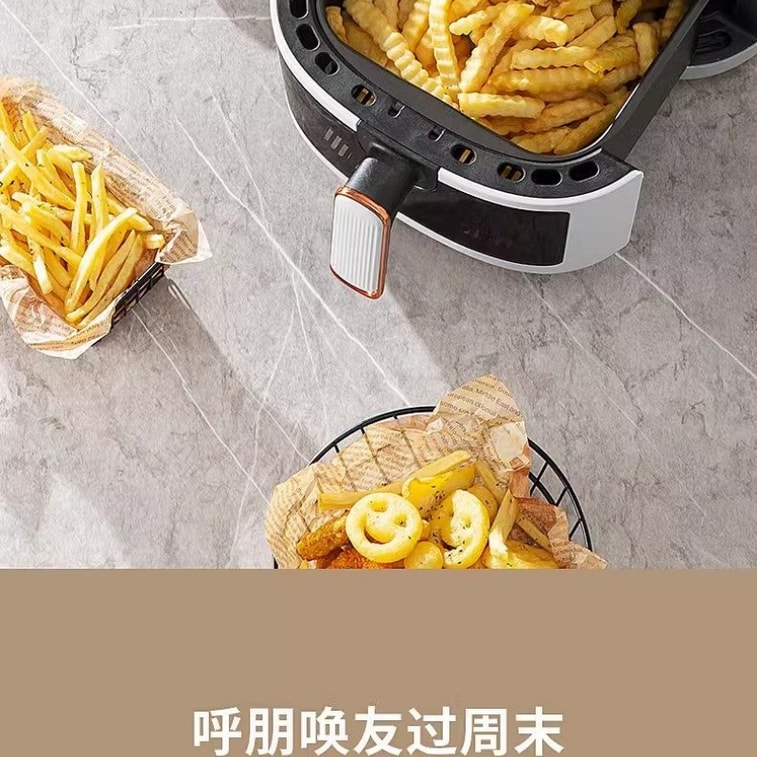 【中国直邮】 亲太太 110v可视空气炸锅家用家用可视多功能一体新款电烤箱炸锅智能大容量小家电 白色 一个装 3
