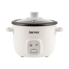 美國AROMA 智慧保溫電鍋 迷你電鍋 精緻一人食 透明玻璃蓋 白色 約1L ARC-302NG