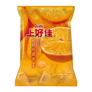OISHI シトラス風味ハードキャンディ、爽やかなフルーツ味ハードキャンディ、100g [爽やかで甘すぎない]