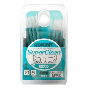 Clear Dent Interdental Brush [Size 5 M Medium Thickness 15 pieces]