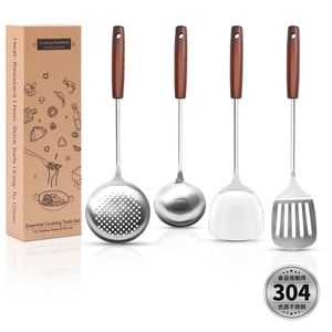 ⚡올해 최저가⚡ 【슈퍼 밸류 4종 주걱 및 국자 세트】Jisheng 4종 주걱 및 국자 세트, 스테인리스 스틸, 두껍고 내구성 - Wang Yuan Jizi 브랜드 Jisheng