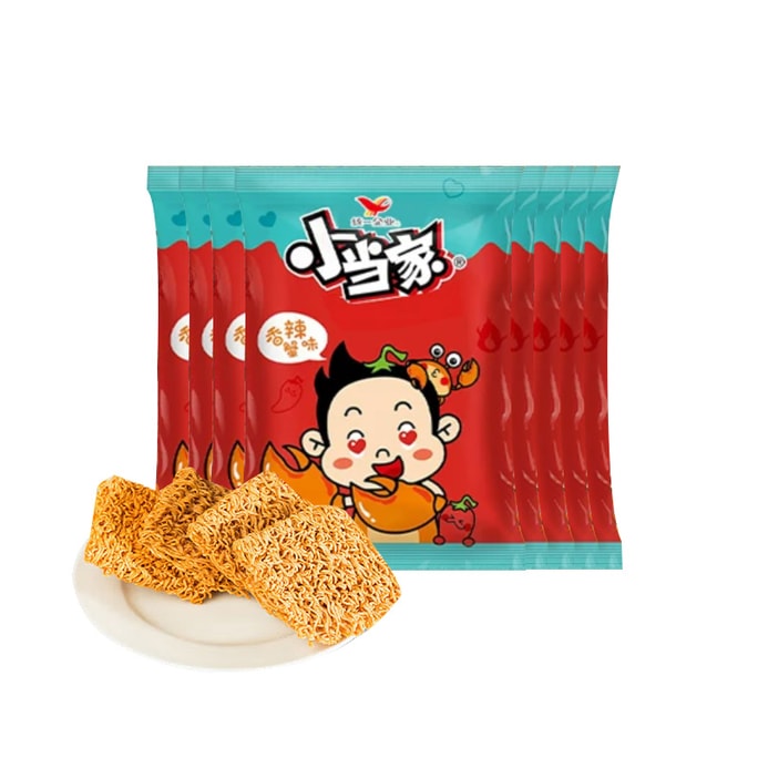 タイのリトルマスター スパイシーカニ味クリスピーヌードル 20g×8個入り【バリューパック】 パリッとした食感が特徴の、国民的定番スナック。人気のフレーバーは、五香粉ビーフ、ハニーポークチョップ、ネギ煮込みビーフなど。[そのまま食べられるので、休憩時間、テレビ鑑賞、旅行、試験、オフィスワークのおやつ、懐かしい味として最適です。]