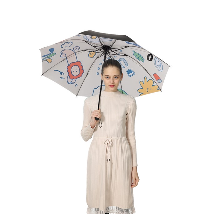 Cartoon Umbrellas Rain Windproof Anti-UV Umbrella for Women Parasol Lion Inside