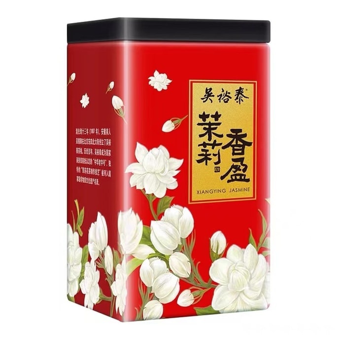 【中国直邮】 吴裕泰 伏花六窨茶叶中华老字号香盈茉莉花茶新浓香量贩 180g/罐