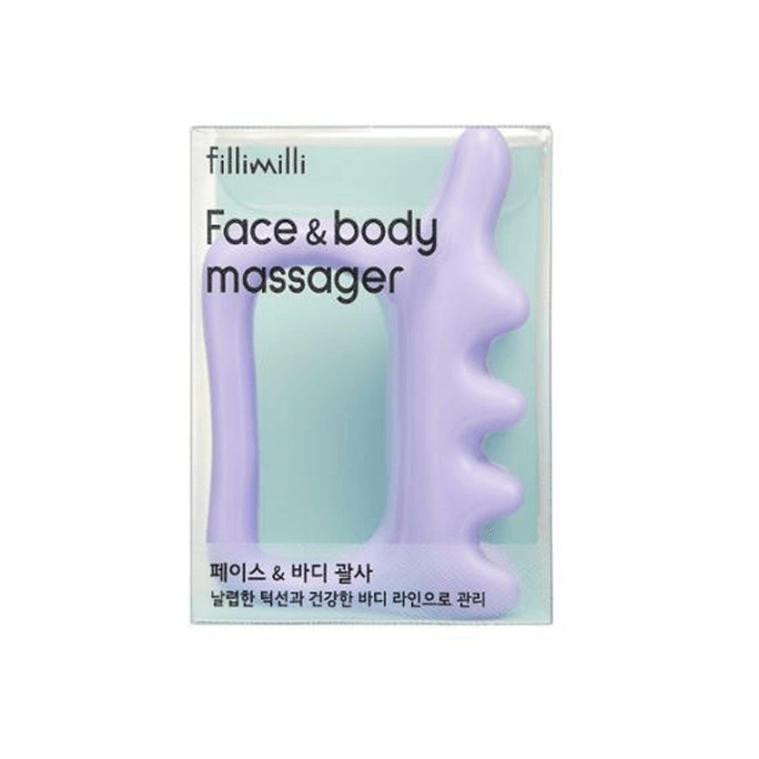 [한국 직배송] 필리밀리 얼굴 및 바디 마사지기 (한국산) - 얼굴 리프팅 및 탄력 강화, 바디 타이트닝, 목 진정 효과. 1개입.