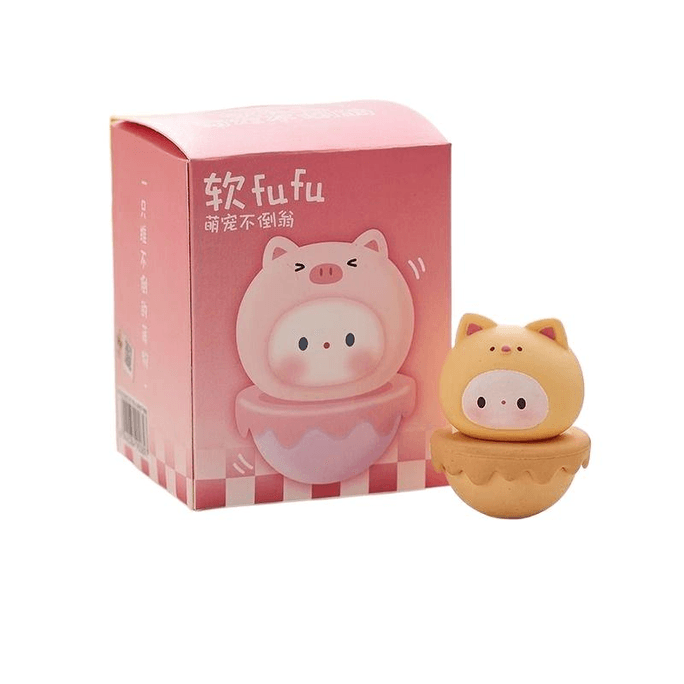 Desktop Doll Cute Handmade Desktop Tumbler Cheese Meow 4.5cm*1 Pack