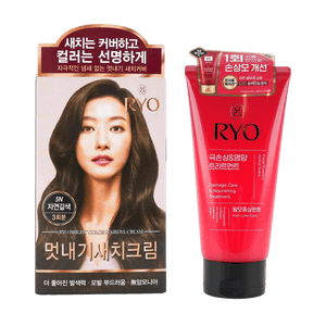 려 우아채 멋내기 새치크림 염색약, 자연갈색 #5N 4.23oz