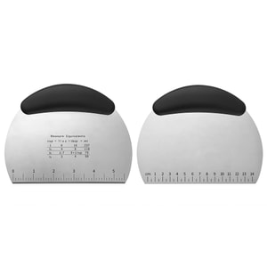 Professional Stainless Steel Dough Cutter & Bench Scraper Heavy Duty Pastry Chopper with Measurement Scale Multipurpose Kitchen Metal Scraper Tool for Bread, Sourdough, Pizza & Cake Icing-1PCS