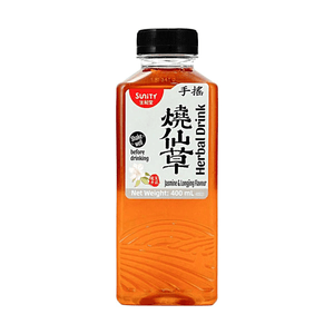生和堂 手搖燒仙草 茉莉龍井味 400ml【大力爆搖!喝得到的水潤仙草凍】