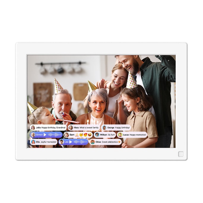 Digital Picture Frame   10.1 Inch w/ Connected App    Frame LiveWhite