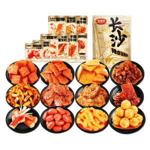 중국 직송 진모팡 12종 80팩 짜잔다이어리 매운간식 선물팩 매운간식 레저푸드 기숙사 663g*1대봉지(소형팩 80개입)