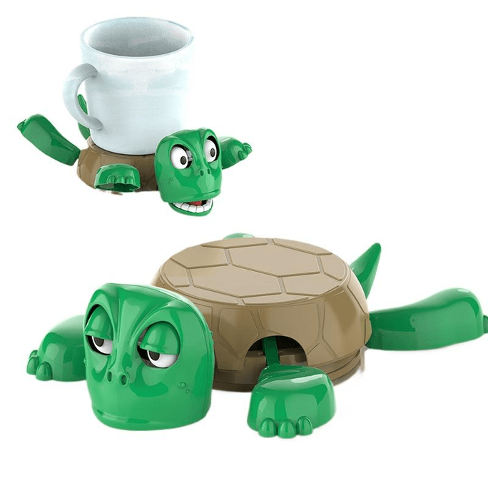 Funny Turtle Teacup Cushion Moves With A Turtle Shaped Ornament In Green 17.5 * 13cm
