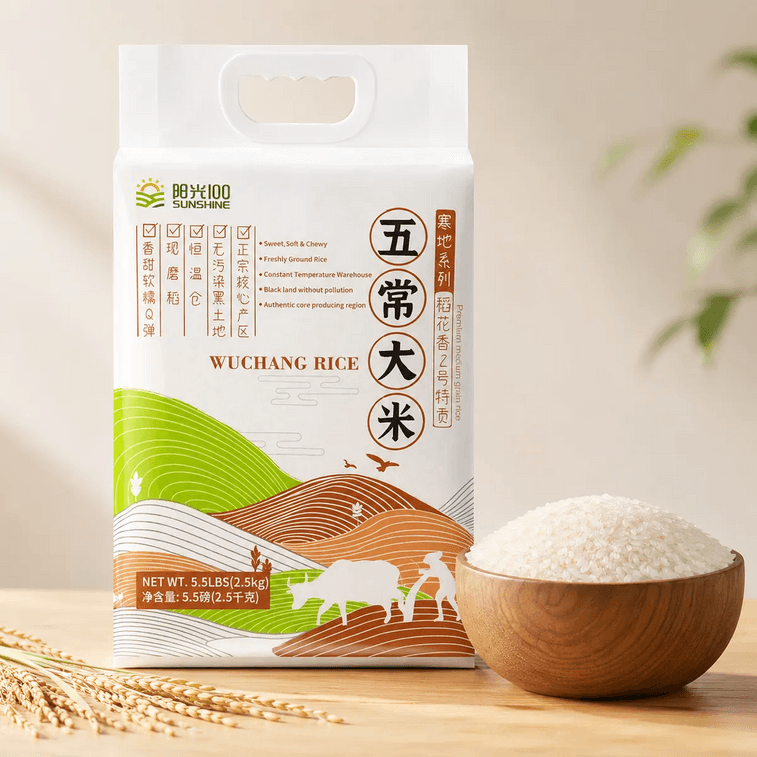 阳光100 五常大米 稻花香米 2.5kg【软糯香甜东北米】 3