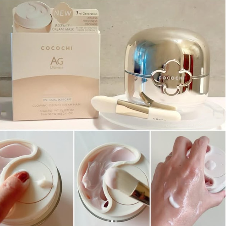 【日本直送】COCOCHI 新バージョン Agエッセンスクリームマスク（エッセンスクリーム 20g + エッセンスマスク 60g） 4