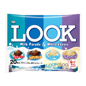 日本 FUJIYA不二家 不二家 LOOK 牛奶x白巧 4种口味巧克力分享装 20粒