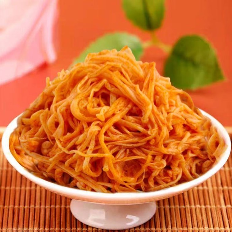 Red Oil Enoki Mushrooms Spicy Enoki Mushrooms 26g*4 packs Small Pickles Side Dish for Rice or Noodles Ready to Eat [Crisp and Delicious, Assorted Flavours] 10
