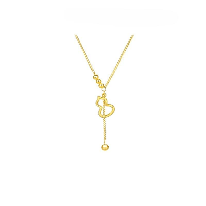 [중국 직배송] 주유복 여성용 금박 호리병, 길상 장식 술, 금색, 독특하고 심플하며 고급스럽고 우아한 디자인, 45cm