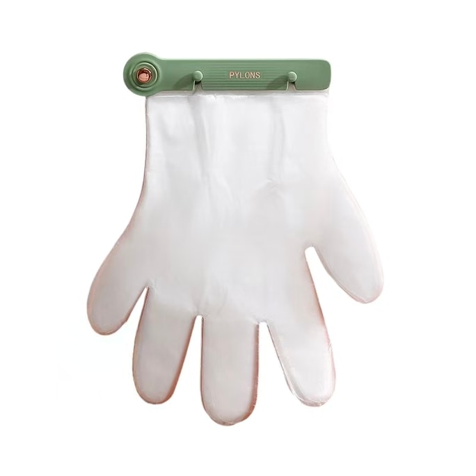 【中国直邮】 onlycook 一次性手套  【食品级  赠收纳壁挂式】  绿色手套架+100只手套