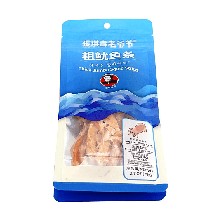 张琪寿老爷爷 粗鱿鱼条  即食海鲜零食 78g【健康高钙高蛋白】 4