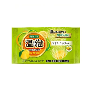 [일본 직배송] 일본 Earth Bio & Earth Pharmaceutical - 엄선된 유자 탄산 입욕제 - 신선한 유자 1조각 [입욕 첨가제]