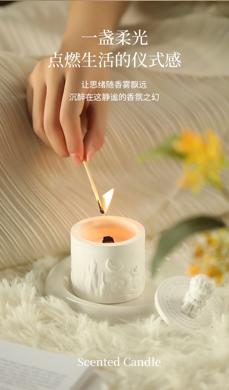 FuLau 福缭 【茉莉花香-梦境奇缘香薰蜡烛礼盒】高级小众 女生礼物 结婚伴手礼 大容量持续燃香 香氛装饰摆件 1件/120g