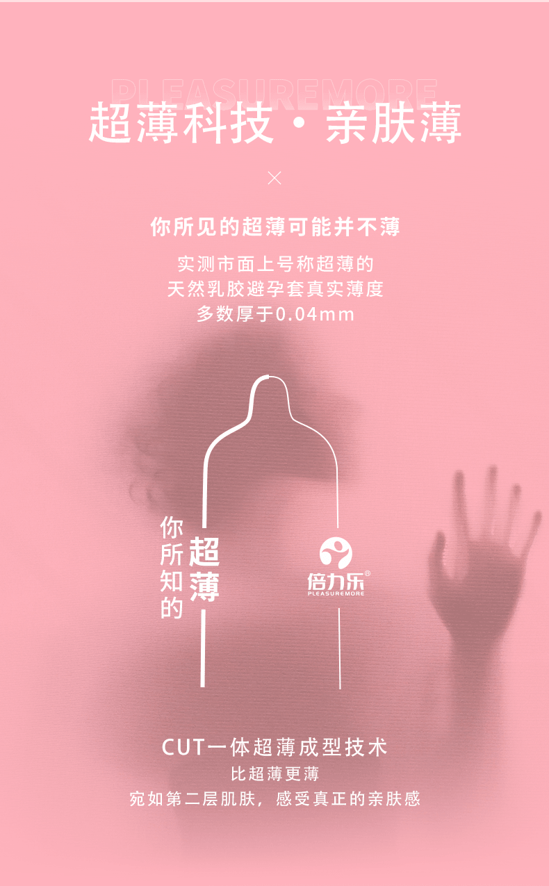 【中国直邮】 倍力乐 003超润避孕套正品超薄裸入玻尿酸男女性专用高潮情趣10只装*2盒