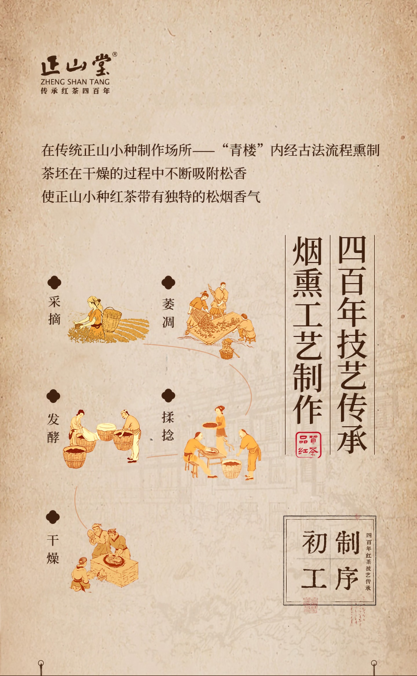 正山堂 特级正山小种红茶 正宗桐木关传统烟熏工艺 罐装50g