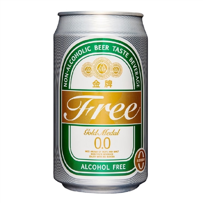 [台湾直邮] 台酒 金牌FREE 啤酒风味饮料(零酒精) 330ml (限购5罐)(保质期:2024/6/19)