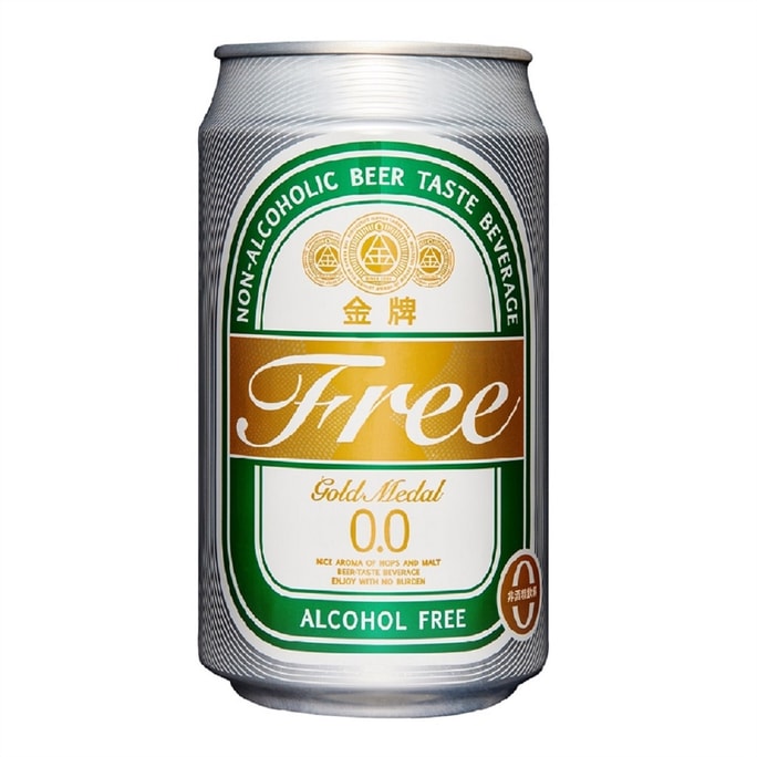 [台湾直邮] 台酒 金牌FREE 啤酒风味饮料(零酒精) 330ml (限购3罐)