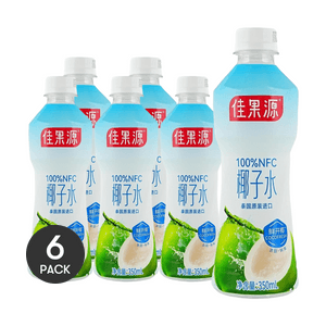 100% NFC Coconut Water, 11.8 fl oz *6【6 Packs】【No Added】