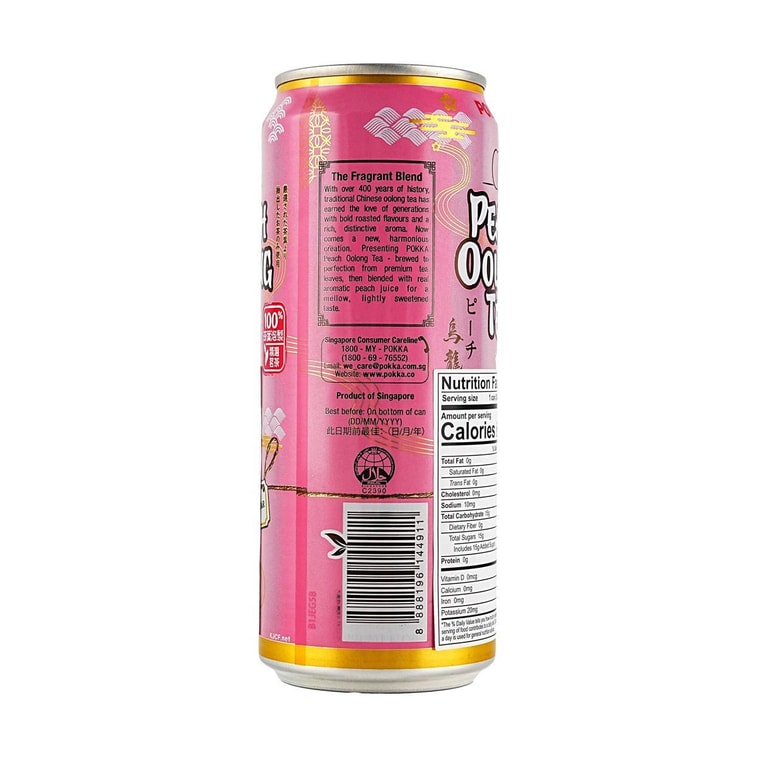 新加坡POKKA 水蜜桃乌龙茶 300ml 6